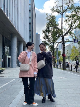 「mystic（ミスティック）のボリュームロングブーツ（ブーツ）」を使った、nakanishi_sakiさん（レディース・154cm）の秋コーディネート