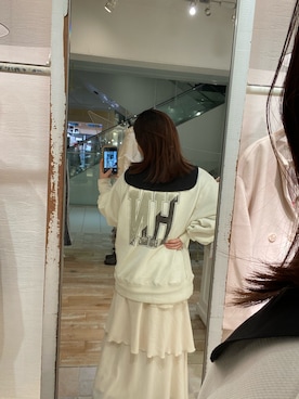 「mystic（ミスティック）のアイテム（スウェット）」を使った、nakanishi_sakiさん（レディース・154cm）の冬コーディネート
