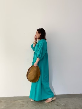「mystic（ミスティック）のアイテム（ハット）」を使った、nakanishi_sakiさん（レディース・154cm）の春コーディネート