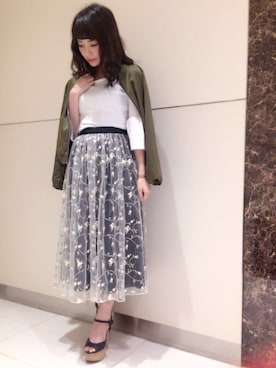 「MIIA（ミーア）のアイテム（ブルゾン）」を使った、MIIAさん（レディース・160cm）の冬コーディネート