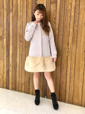 「パーティー」｜「アイテム（その他アウター）」を使った、MIIAさん（レディース・160cm）の秋コーディネート