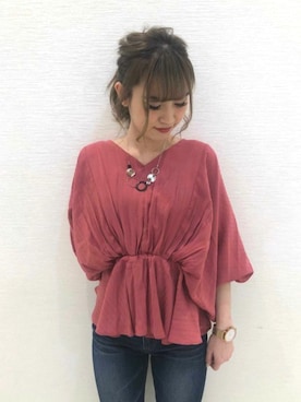 「MIIA（ミーア）のアイテム（アクセサリー）」を使った、MIIAさん（レディース・155cm）の春コーディネート