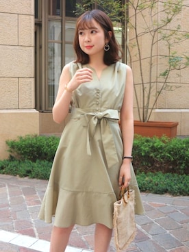 「MIIA（ミーア）のアイテム（アクセサリー）」を使った、MIIAさん（レディース・155cm）の春コーディネート