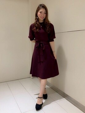 「フィット&フレア」｜MIIAさん（レディース・160cm）の秋コーディネート