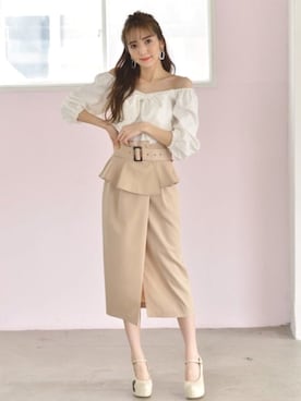 「タイトスカート」｜MIIAさん（レディース・160cm）の春コーディネート