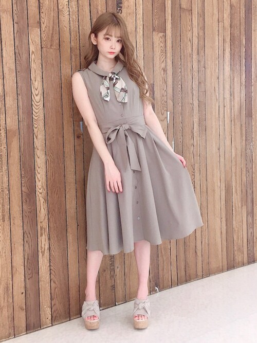 Miia Officialmiiaさんのシャツワンピースを使ったコーディネート Zozotown