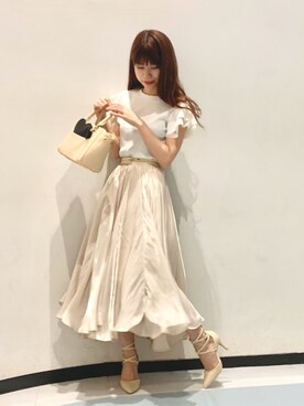 「グリッター」｜「アイテム（ハンドバッグ）」を使った、MIIAさん（レディース・160cm）の夏コーディネート