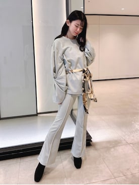 「MIIA（ミーア）のアイテム（パンツ）」を使った、MIIAさん（レディース・161cm）の冬コーディネート