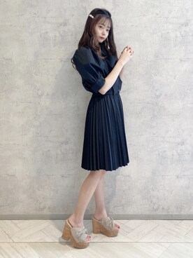 「ミニワンピ」｜MIIAさん（レディース・152cm）の春コーディネート