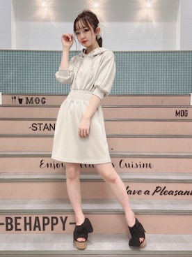 「ミニワンピ」｜MIIAさん（レディース・157cm）の春コーディネート