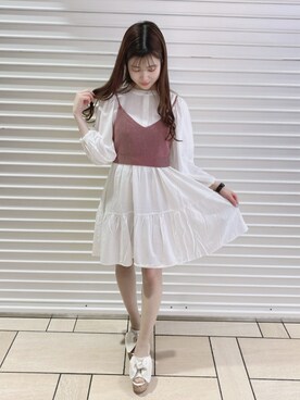 「ミニワンピ」｜MIIAさん（レディース・151cm）の春コーディネート