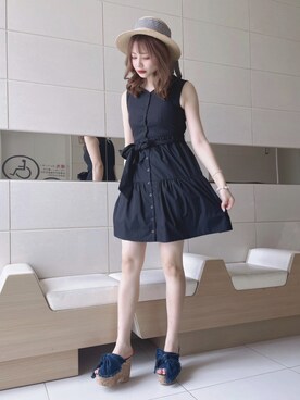 「ミニワンピ」｜MIIAさん（レディース・170cm）の春コーディネート