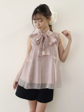 「MIIA（ミーア）のアイテム（パンツ）」を使った、MIIAさん（レディース・152cm）の夏コーディネート