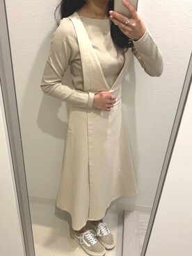 「GRL（グレイル）のアイテム（MA-1）」を使った、minaさん（レディース・153cm）の春コーディネート