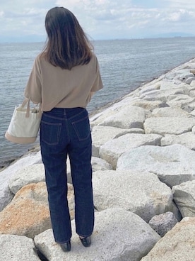 「ロングヘア」｜「アイテム（バレエシューズ）」を使った、かなさん（レディース・167cm）の夏コーディネート