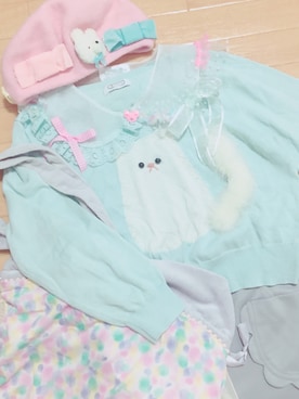 「ネコ」｜「アイテム（ハンチング/ベレー帽）」を使った、さやくまさん（レディース・158cm）の秋コーディネート
