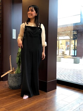 「アイテム（バレエシューズ、パープル系）」を使った、HIRANOさん（レディース・160cm）の春コーディネート