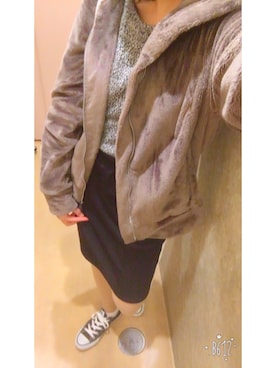 「LANVIN（ランバン）のアイテム（ジャケット/アウター、ブラウン系）」を使った、ちゃきさん（レディース・154cm）の秋コーディネート