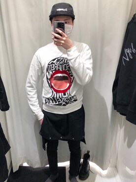「DSQUARED2（ディースクエアード）のアイテム（スウェット）」を使った、NAOKIさん（メンズ・175cm）の冬コーディネート