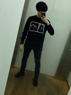 「GIVENCHY（ジバンシイ）のアイテム（スウェット）」を使った、NAOKIさん（メンズ・175cm）の秋コーディネート