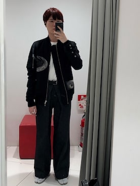 「足長効果」｜「アイテム（ブルゾン）」を使った、NAOKIさん（メンズ・175cm）の秋コーディネート