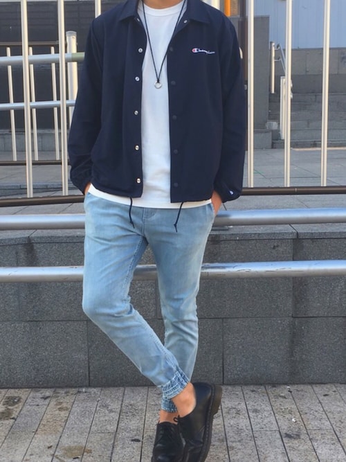 まなぶさん Championのナイロンジャケットを使ったコーディネート Wear