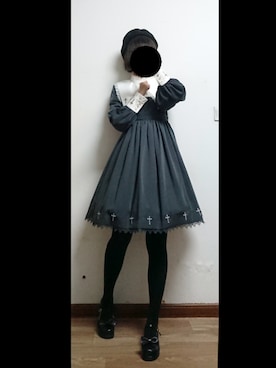 ワンピースを使った ゴシック の人気ファッションコーディネート 髪型 ショートヘアー Wear