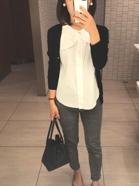 カーディガン ボレロを使った 地味コーデ のレディース人気ファッションコーディネート Wear