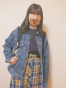 「Lee（リー）のアイテム（ジャケット/アウター）」を使った、moonさん（レディース・160cm）の秋コーディネート