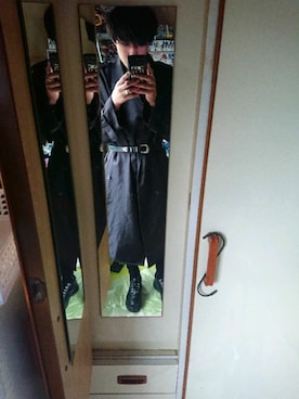 「neos（ネオス）のアイテム（トレンチコート）」を使った、kazu「インスタ開設しました」さん（メンズ・178cm）の秋コーディネート