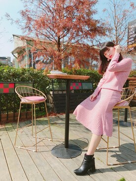 「amai（-）のアイテム」を使った、ニジカンさん（レディース・163cm）の冬コーディネート