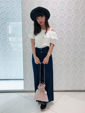 「ehka sopo（エヘカソポ）のアイテム（パンプス）」を使った、ニジカンさん（レディース・163cm）の春コーディネート