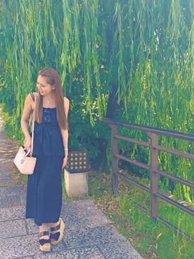 「simple」｜「アイテム（オールインワン・サロペット）」を使った、J.さん（レディース・163cm）の夏コーディネート