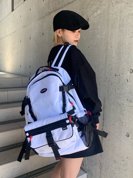 「ハンチング」｜「アイテム（ワンピース）」を使った、水野 真琴さん（レディース・148cm）の春コーディネート