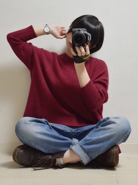 「Rougevif」｜「アイテム（その他）」を使った、てんさん（レディース・155cm）の冬コーディネート