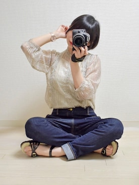 「Cawaii」｜「アイテム（アナログ腕時計）」を使った、てんさん（レディース・155cm）の春コーディネート