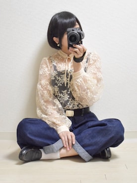 「NIIRUS（ニールス）のアイテム」を使った、てんさん（レディース・155cm）の夏コーディネート