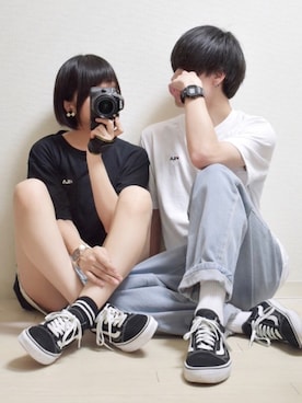 「NIIRUS（ニールス）のアイテム」を使った、てんさん（レディース・155cm）の夏コーディネート