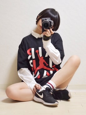 「エアジョーダン」｜「アイテム（その他）」を使った、てんさん（レディース・155cm）の秋コーディネート