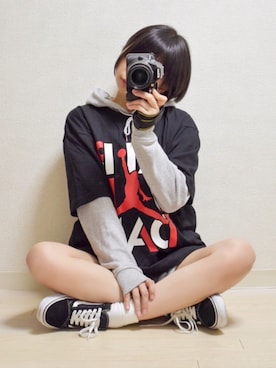 「エアジョーダン」｜「アイテム（その他）」を使った、てんさん（レディース・155cm）の秋コーディネート