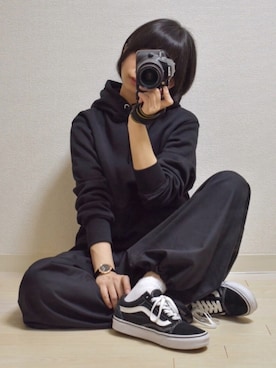 「MFK（エムエフケー）のアイテム」を使った、てんさん（レディース・155cm）の冬コーディネート