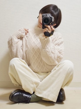 「AMERICAN HOLIC（アメリカンホリック）のアイテム」を使った、てんさん（レディース・155cm）の秋コーディネート