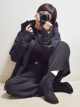「STARTING OVER」｜「アイテム（ダウンジャケット/コート）」を使った、てんさん（レディース・155cm）の冬コーディネート