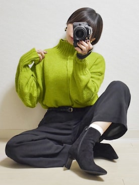 「VACANCY（ヴァカンシー）のアイテム」を使った、てんさん（レディース・155cm）の冬コーディネート