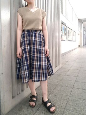 ふじわらさん（レディース・162cm）の夏コーディネート