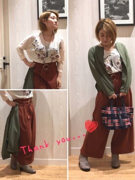 「タッセル」｜「アイテム（ジャケット/アウター）」を使った、HITOMI:)さん（レディース・159cm）の秋コーディネート