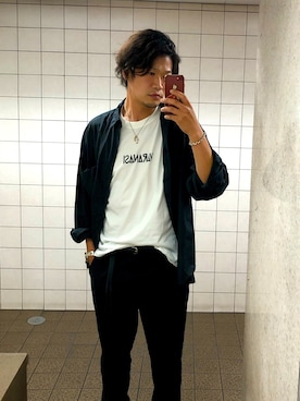 「nonnative（ノンネイティブ）のアイテム（Tシャツ/カットソー）」を使った、ケンポンさん（メンズ・180cm）の夏コーディネート