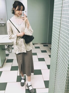 「カンフーシューズ」｜ジュリさん（レディース・163cm）の春コーディネート