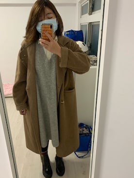 「LOVFEE（ラッフィ）のアイテム（ジャケット/アウター）」を使った、YZさん（レディース・165cm）の冬コーディネート