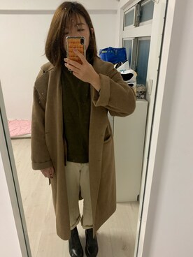 「LOVFEE（ラッフィ）のアイテム（ジャケット/アウター）」を使った、YZさん（レディース・165cm）の冬コーディネート